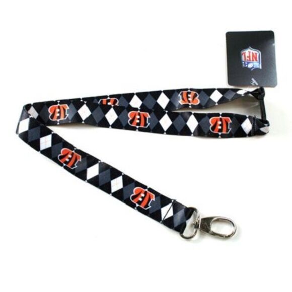 Cincinnati Bengals NFL Argyle Lanyard - Picture 1 of 3
